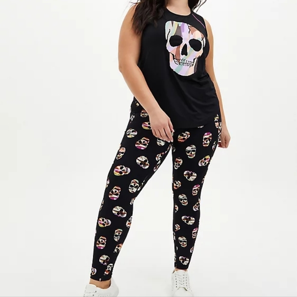 Torrid Bundle Active Pastel Camouflage Leggings and Schull Tank Top Size 2 - Picture 3 of 16